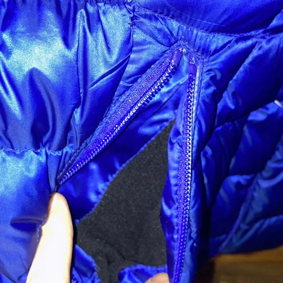 Women Lane Bryant purple blue hooded down puffer coat size 22/24 - Picture 4 of 10